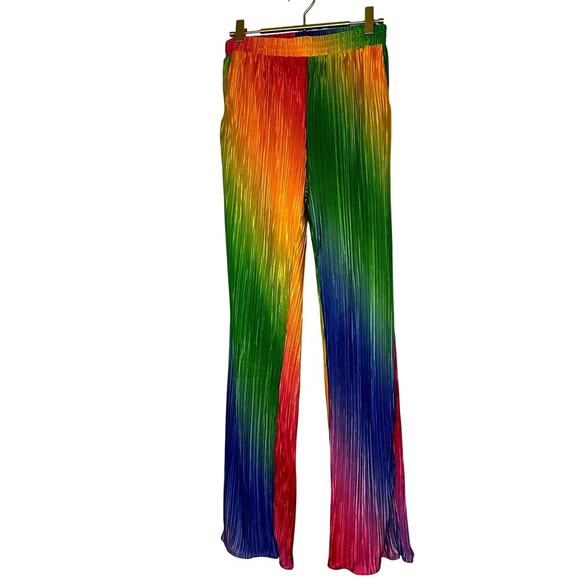 LALA – Long Sleeve Plissé Set (Prismatic Rainbow) – S - Picture 9 of 11